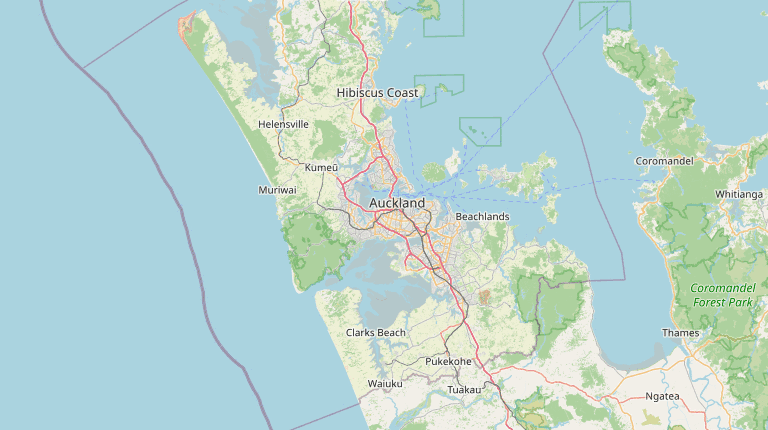 Auckland region map