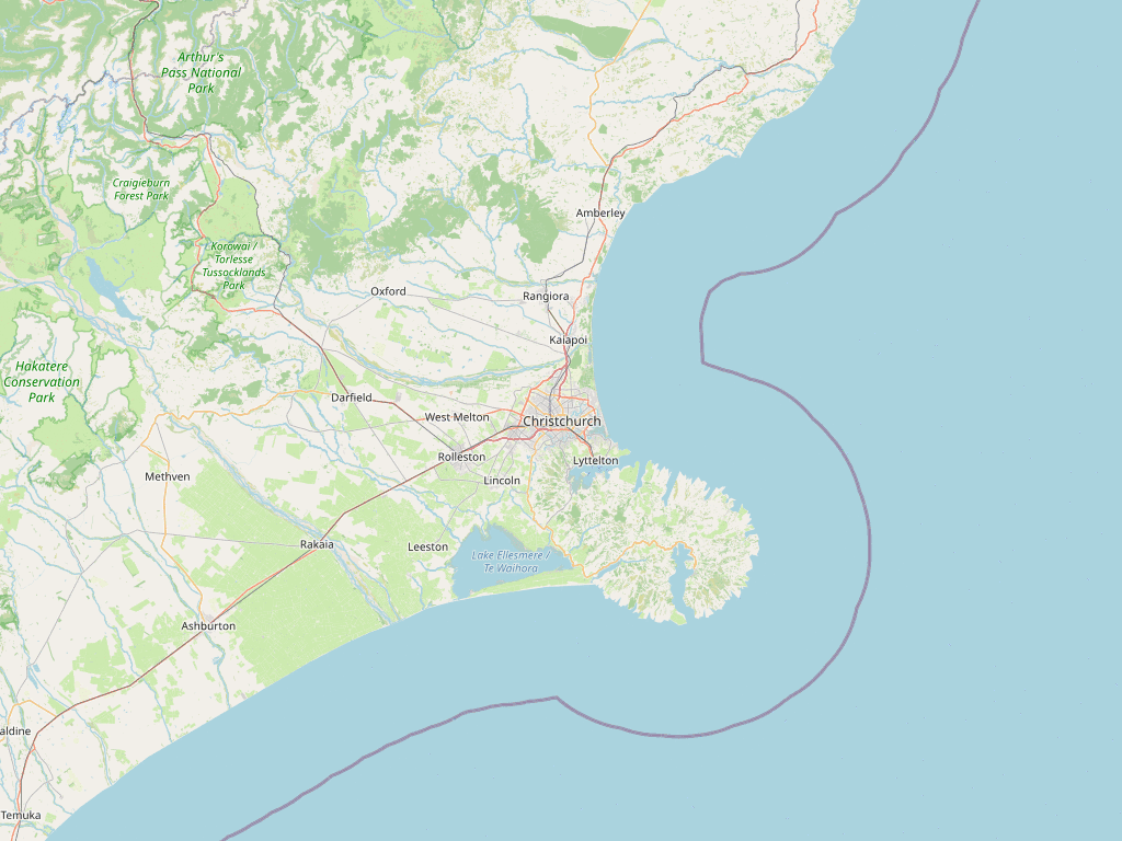 Canterbury region map